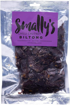 Smally’s Chilli Chutney Beef Biltong, Large Pack, 250g