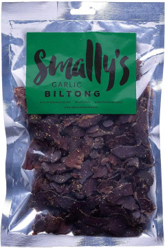 Smally’s Garlic Beef Biltong, Large Pack, 250g