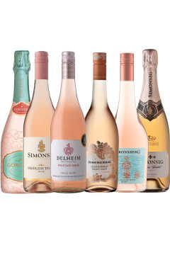 South African ROSÉ Wine Selection Case with Bubbles from Lekker Wines