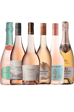 South African ROSÉ Wine Selection Case with Bubbles from Lekker Wines
