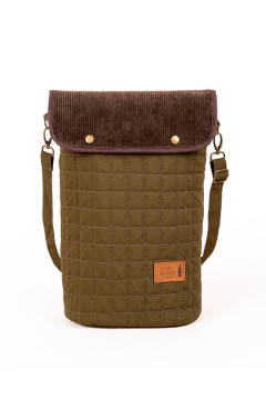 Double Wine Jacket - Olive Green - 2 Bottle Wine carrier